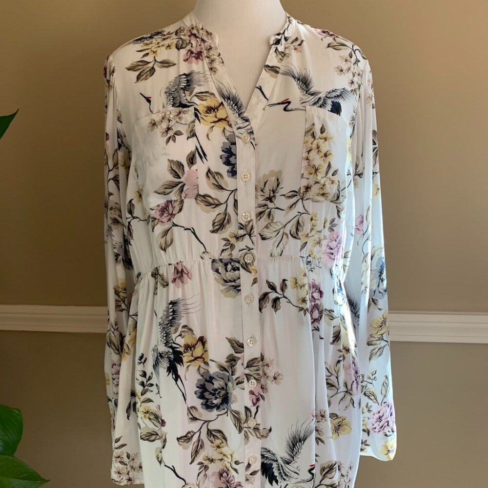 Torrid Button-Down Stork Blouse